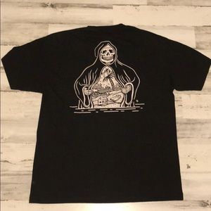 Sketchy Tank Black skull t shirt large